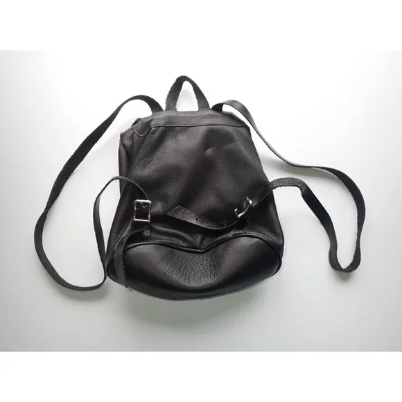 Harley Davidson Leather Back Pack Women Adjustable Shoulder Pebble Logo - Picture 6 of 6